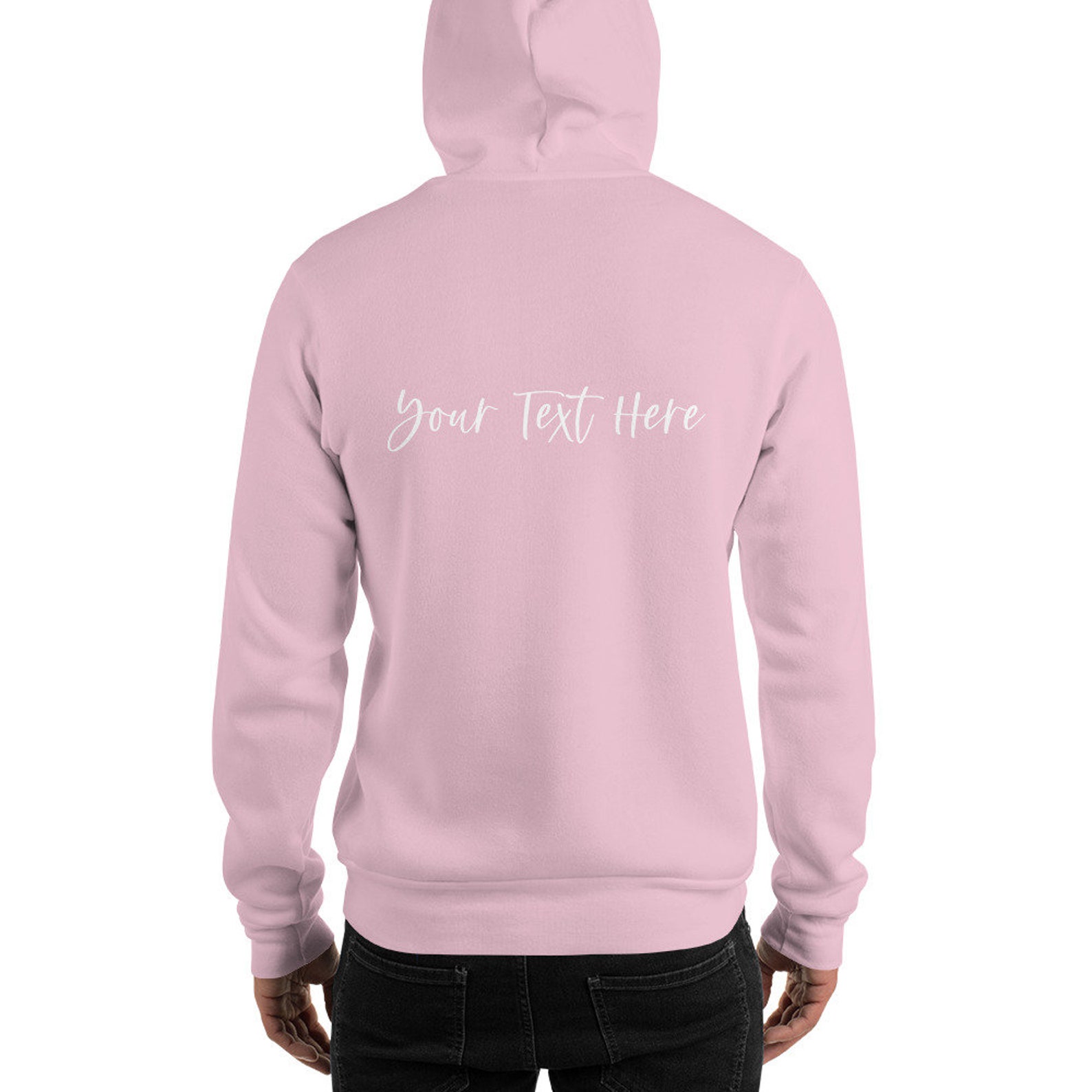 Customizable Text Men's Hoodie With Personalized Message - Etsy