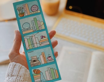 Aquarius Zodiac Bookshelf Bookmark! Astrology Gifts | Star Sign Bookmark Art) - britishbookart