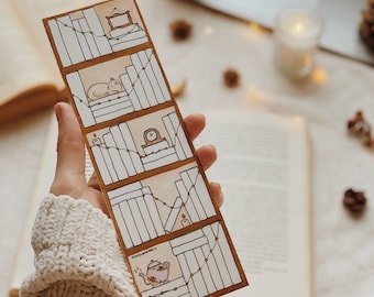 2024 Bookshelf Tracker Bookmark DUBBELZIJDIG (Book Tracker Bookmark) 100 stekels