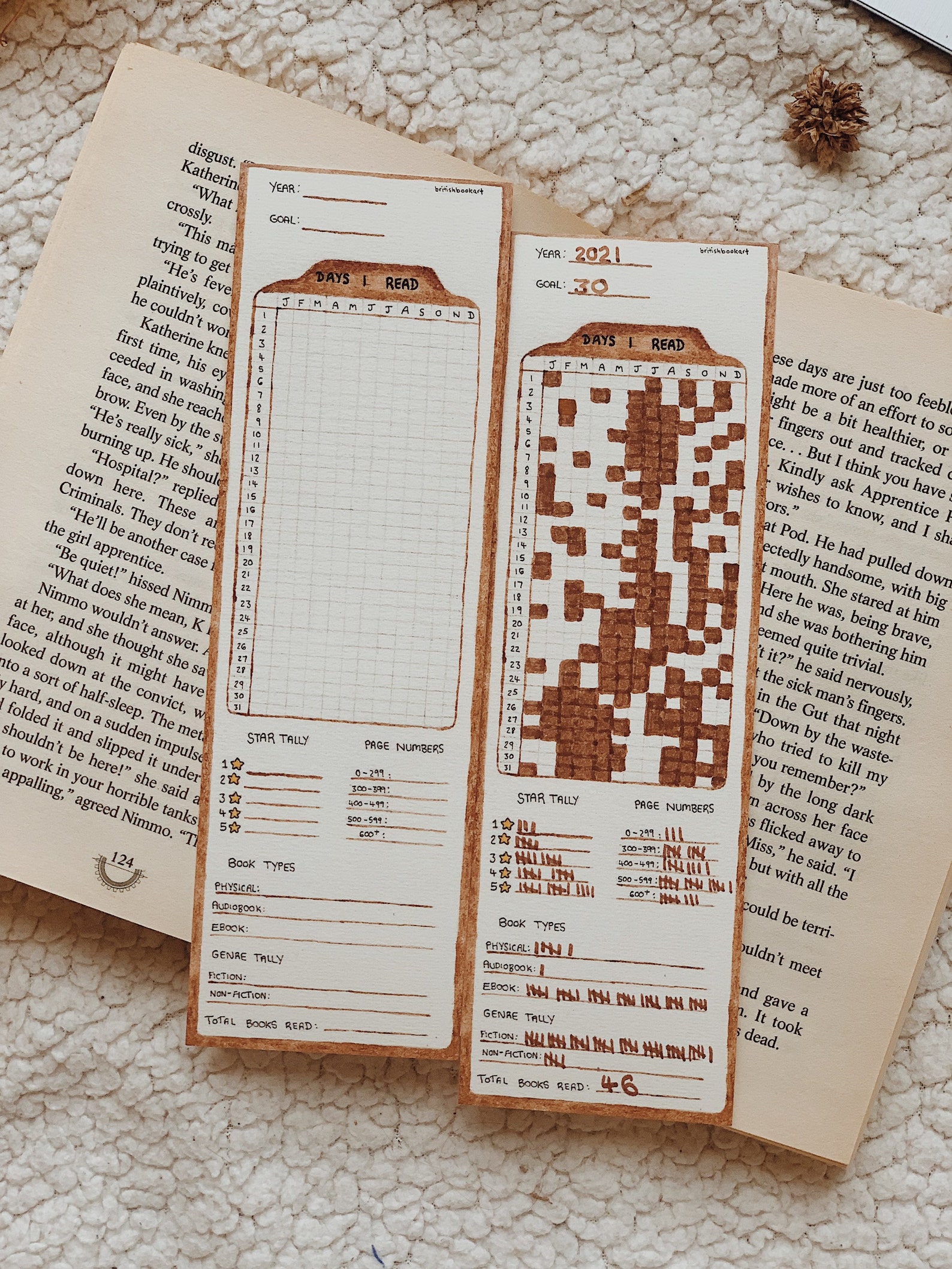 Reading Habit Tracker Bookmark book Tracker Bookmark | Etsy UK