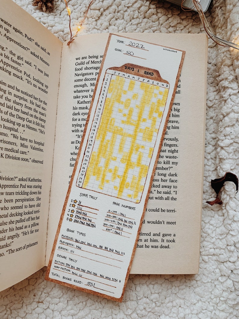 Reading Habit Tracker Bookmark Book Tracker Bookmark image 7