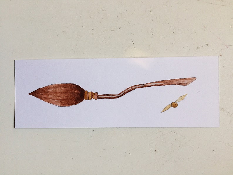 Harry Potter Nimbus 2000 Broomstick Bookmark Golden Snitch Etsy