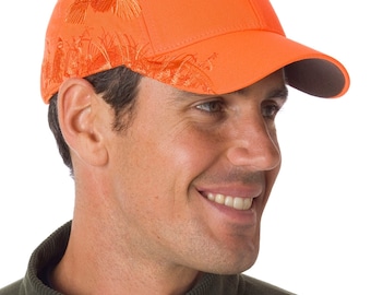 Embroidered Quail Cap Hunting Bobwhite Quail Baseball Cap Quail Hunting Hat Embroidered Quail Scene Ball Caps