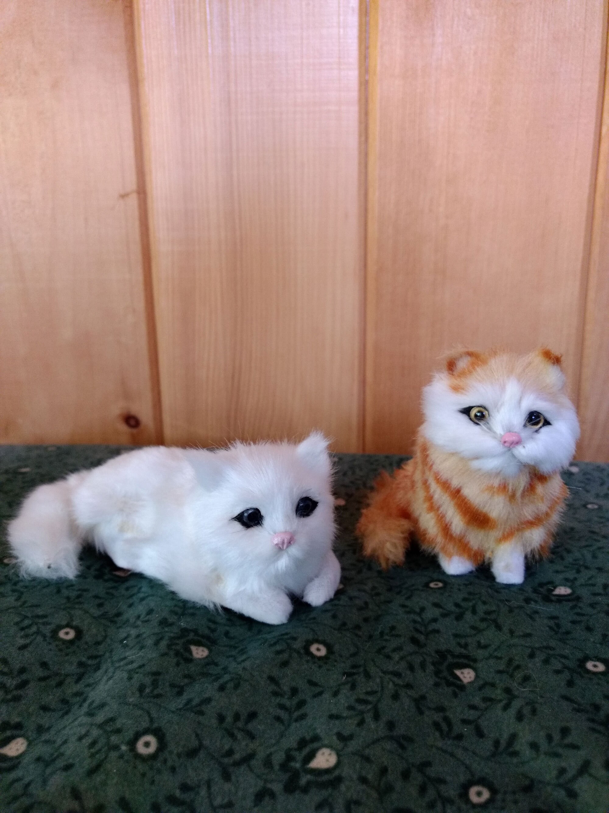 Set of 2 Handmade Furry Toy Fake Cats that look Real Cats made Etsy