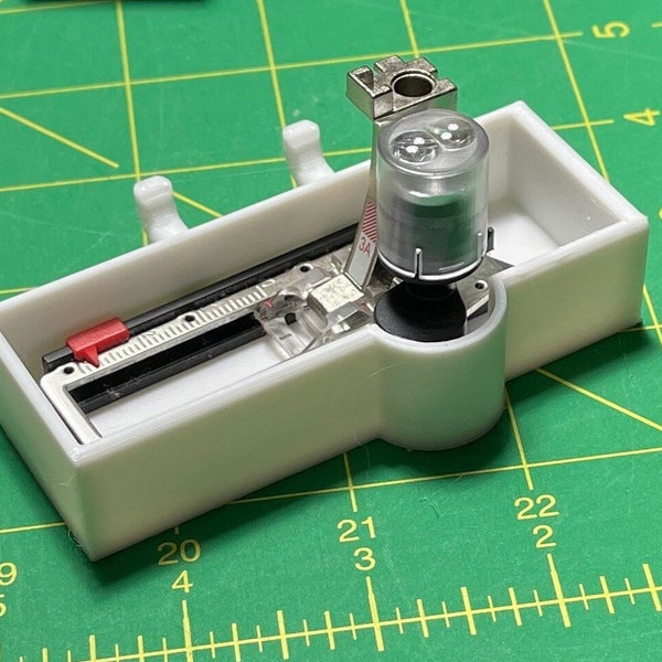 Tray style Bernina presser foot holder for 3A Buttonhole foot - mount your feet on pegboard or ANYWHERE!