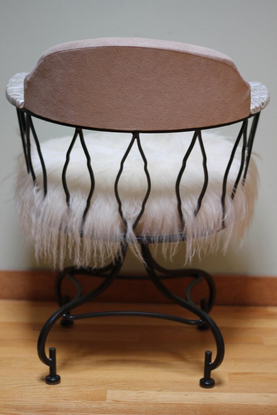 Fur swivel chair | Etsy