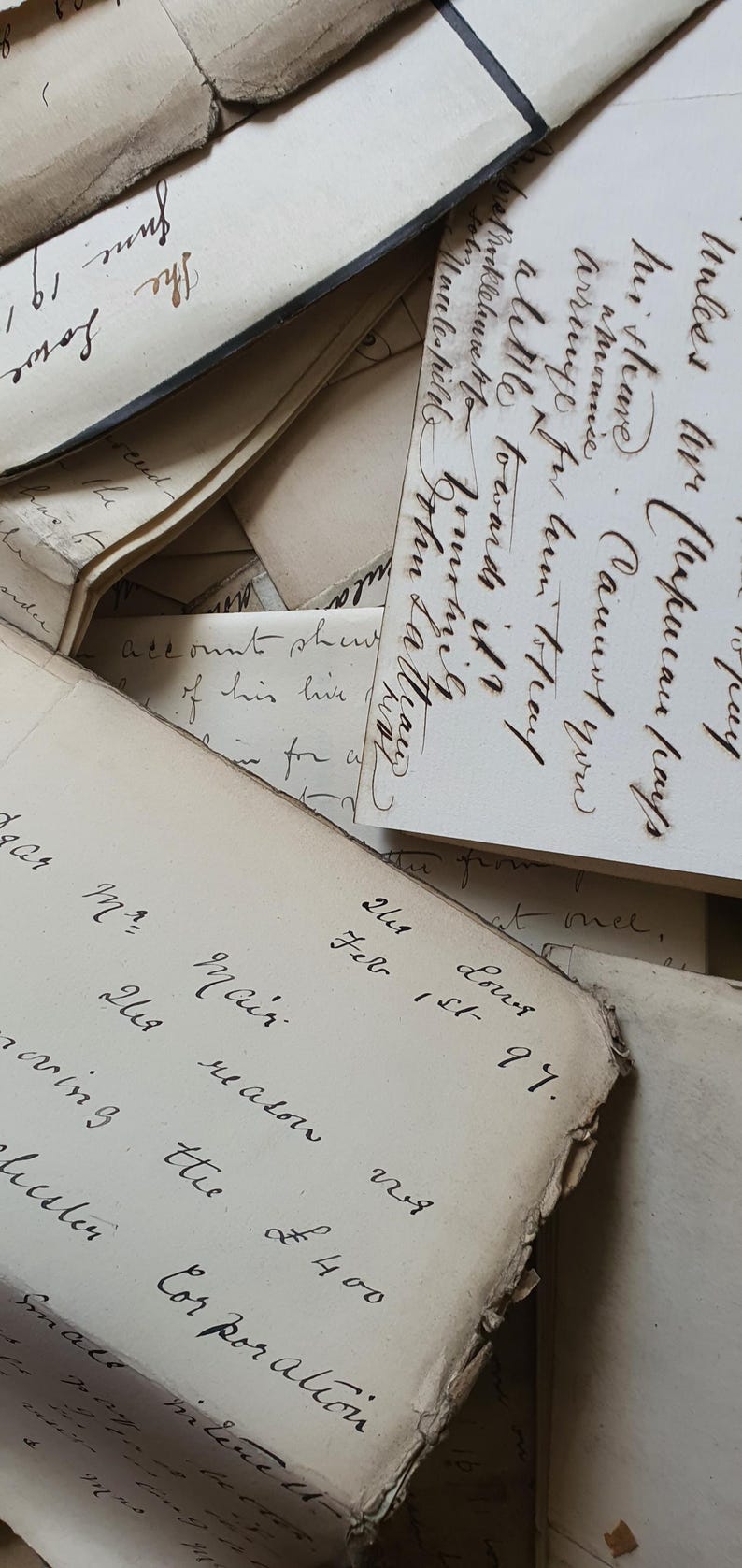 Antique Handwritten Letters, Victorian Ephemera, Journal Supplies (12 ...