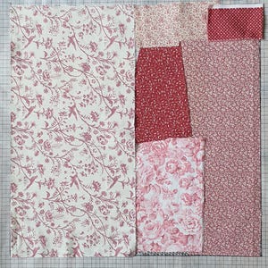 Vintage Laura Ashley rosa tygpaket, Journaling, Patchwork, Blandteknikmaterial