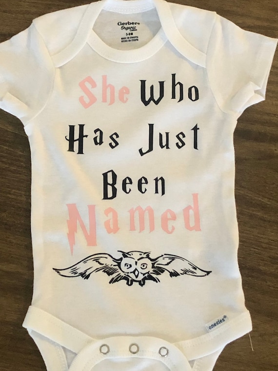 Harry Potter He Who Has Just Been Named Onesie Personalized Hat Baby Shower Gift