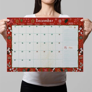 Planner stampabile 2025 Formato lettera USA Pagine mensili disegnate a mano Pagine del calendario datate Panoramica del mese Inizio della domenica