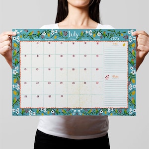2025 Printable Monthly Calendar Illustrated Calendar Pages Printable Calendar A4 A3 Instant Download A3 Wall Calendar Hand-Drawn Calendar