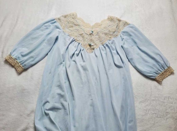 Women's vintage M 60s Aristocraft sheer blue nylo… - image 5