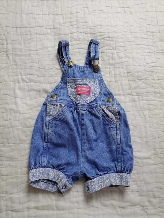 Vintage 90s Girl's 18 Mo Oshkosh B'gosh Made in USA Overalls