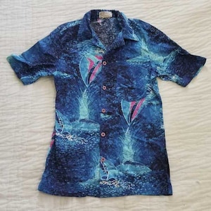 Vintage 60s men&#39;s S Resort Casuals Florida Miami button down beach shirt hawaiian