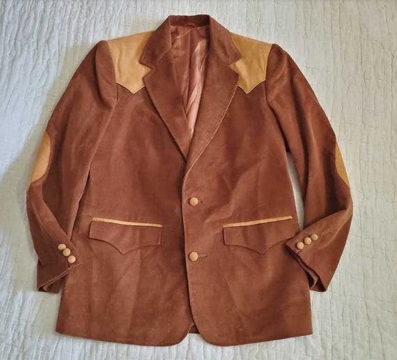 Vintage 80s Men S 44 Pioneer Wear Corduroy Suede Western Vintage 80s Men S 44 Pioneer Wear