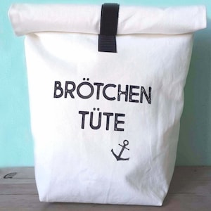 Bolsa blanca para pan / Bolsa para pan estampada / Compras sin envases / Bolsa para pan Zero Waste / Bolsa de tela blanca para pan