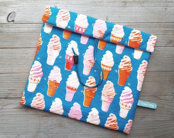 Sandwich bag / sandwich & cheese bag retro ice cream soft ice cream / lunch bag / lunch bag / bread bag / roll bag / lunch bag