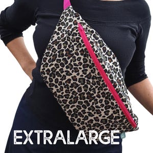 Cross Body Bag Leo XL /  Fanny Pack Damen / Festival Bag / Umhängetasche Damen /  Leo Bauchtasche /  Leo Tasche / Leopardentasche