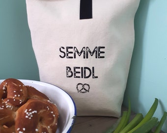 Semmebeidl / Zero Waste Bread Bag / Reusable Bread Bag / Cotton Bread Bag / Bread Bag with Print