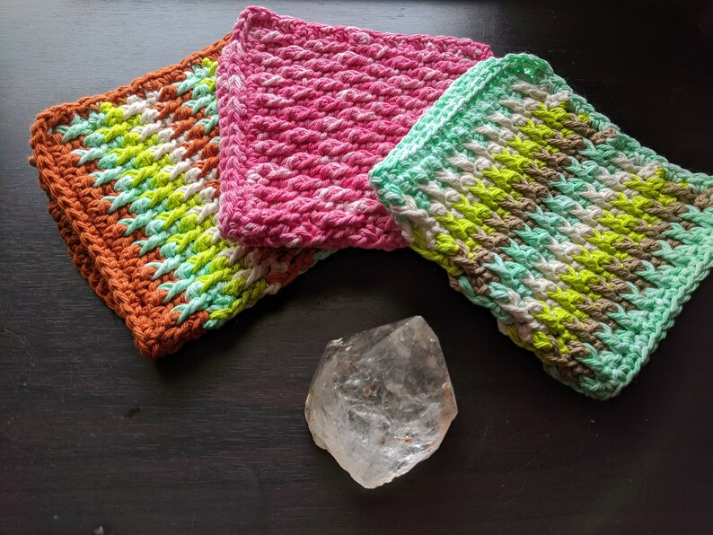 Exfoliating Face Cloth Crochet Pattern Crochet Washcloth Etsy