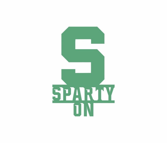 Sparty On Metal Sign Msu Sign Michigan State Spartans Etsy