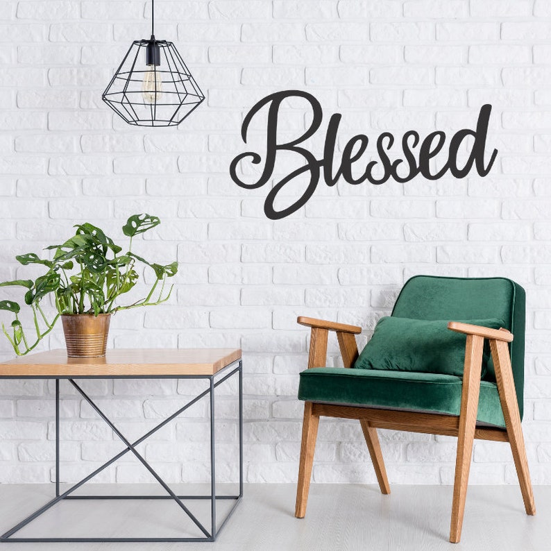 Blessed Metal Art Sign Blessed Home Decor Metal Wall Decor | Etsy