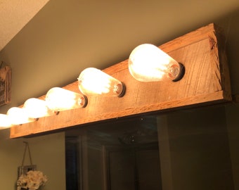 Wood Vanity Light Etsy