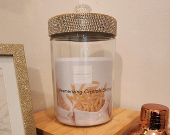 Crystal Lid Glass Storage Jar | Elegant Home Decor