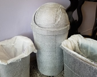 Bling Waste Basket | Glam Bathroom | Home Trashcan | Office Plastic Waste Bin | 3.5-11.4 liters