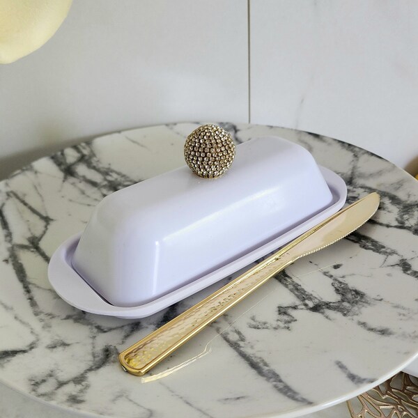 Gold Butter Dish Etsy