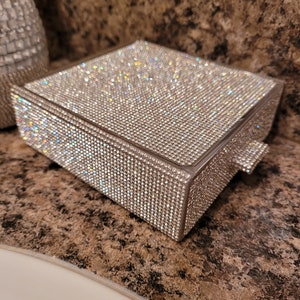 Crystal Diamonds Stackable Storage Drawer, Makeup Organization, Storage Box, Bling Jewelry Box, Please Refer To Measurements