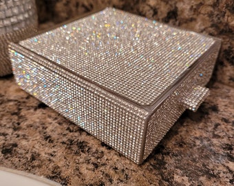 Crystal Diamonds Stackable Storage Drawer, Makeup Organization, Storage Box, Bling Jewelry Box, Please Refer To Measurements