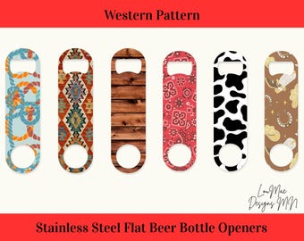 Abrebotellas - Diseño occidental - Acero inoxidable de doble cara