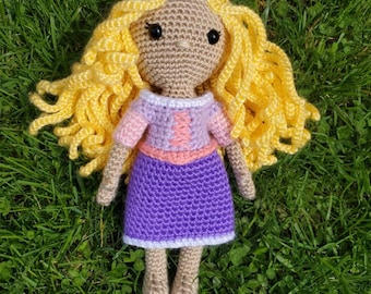 Crochet doll, Crochet doll pattern, Amigurumi doll pattern, Amigurumi princess pattern, Crochet princess pattern, princess, Crochet doll PDF