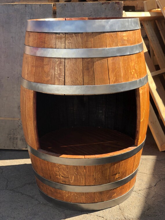 Boozebarrel Corner Bar Liquor Cabinet Barrel Shelf Drink Etsy