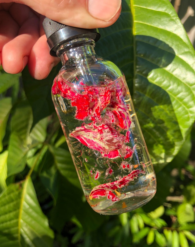 Red Rose Nectar Edible Flower Extract in 2oz Clear Dropper Etsy