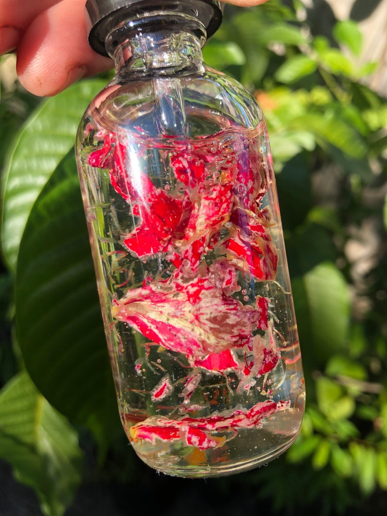 Red Rose Nectar Edible Flower Extract in 2oz Clear Dropper Etsy