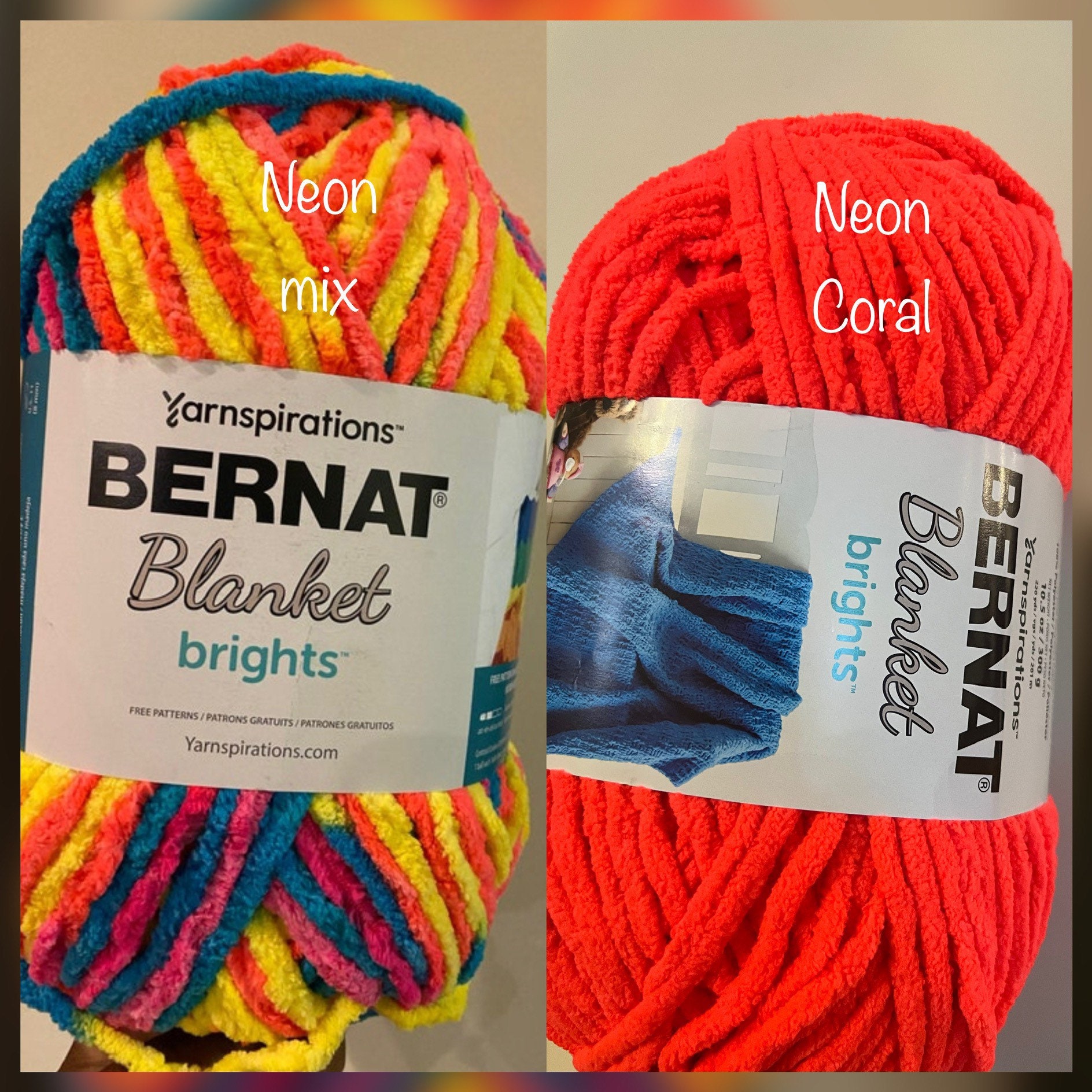 Bernat Blanket Brights Yarn 10.5oz “Red, White & Boom”