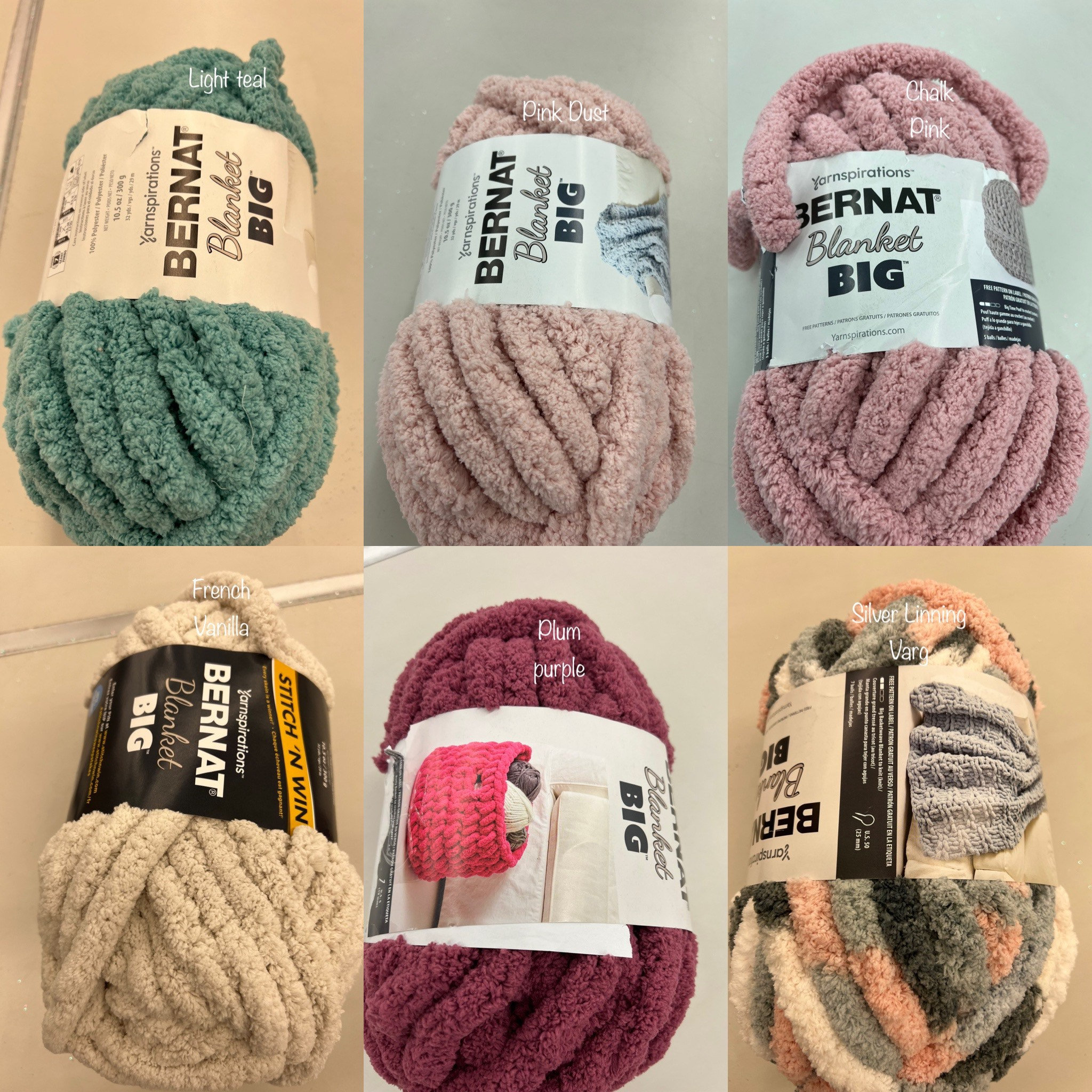 Bernat Blanket Big Ball Yarn - Blush Pink