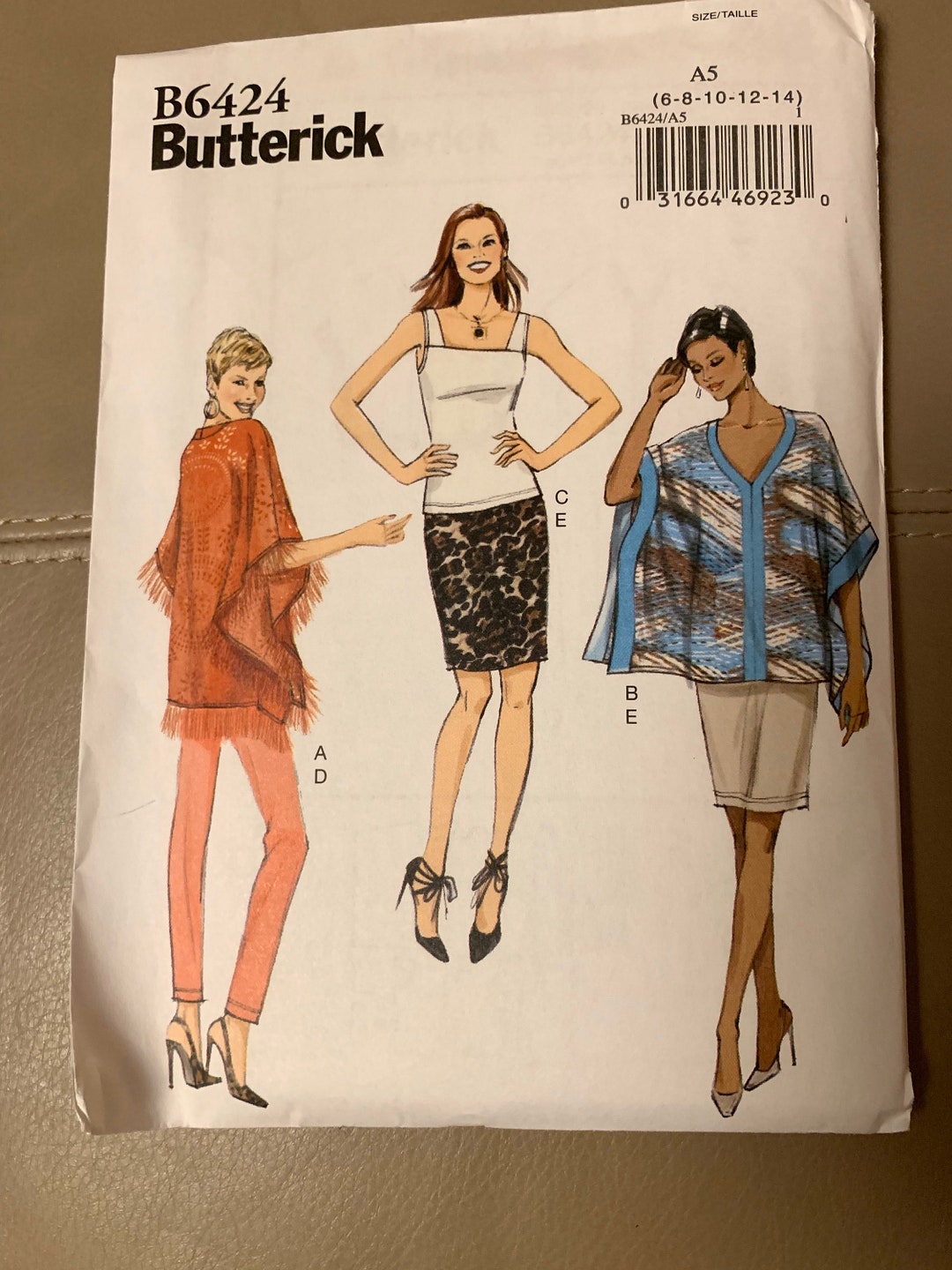 Sewing Pattern Butterick Pattern #B6424 - Etsy