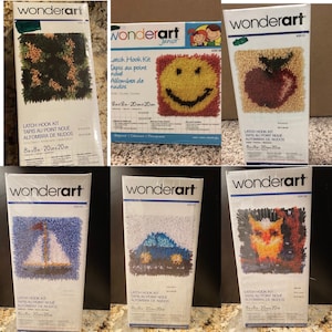 Vintage   8&quot;x8&quot; WonderArt Latch Hook Rug Kit