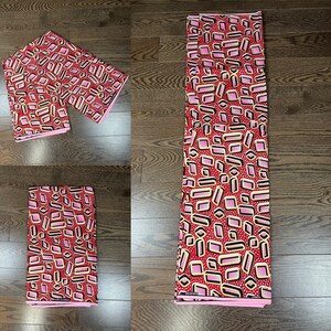 1 yard 100% Baumwolle African Ankara Stoff Rote Form Dinge