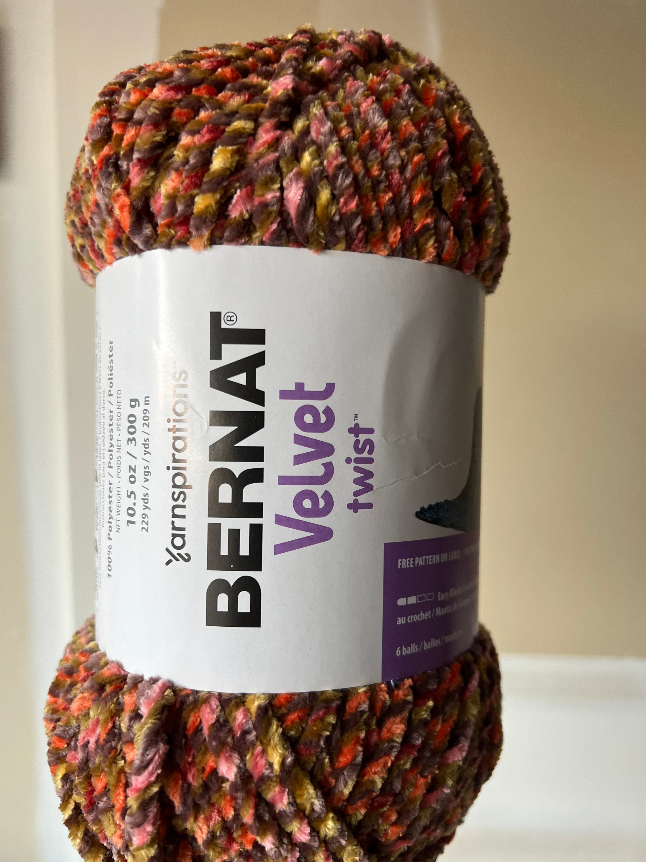 Bernat Velvet Twist Yarn, Alluring Peacock