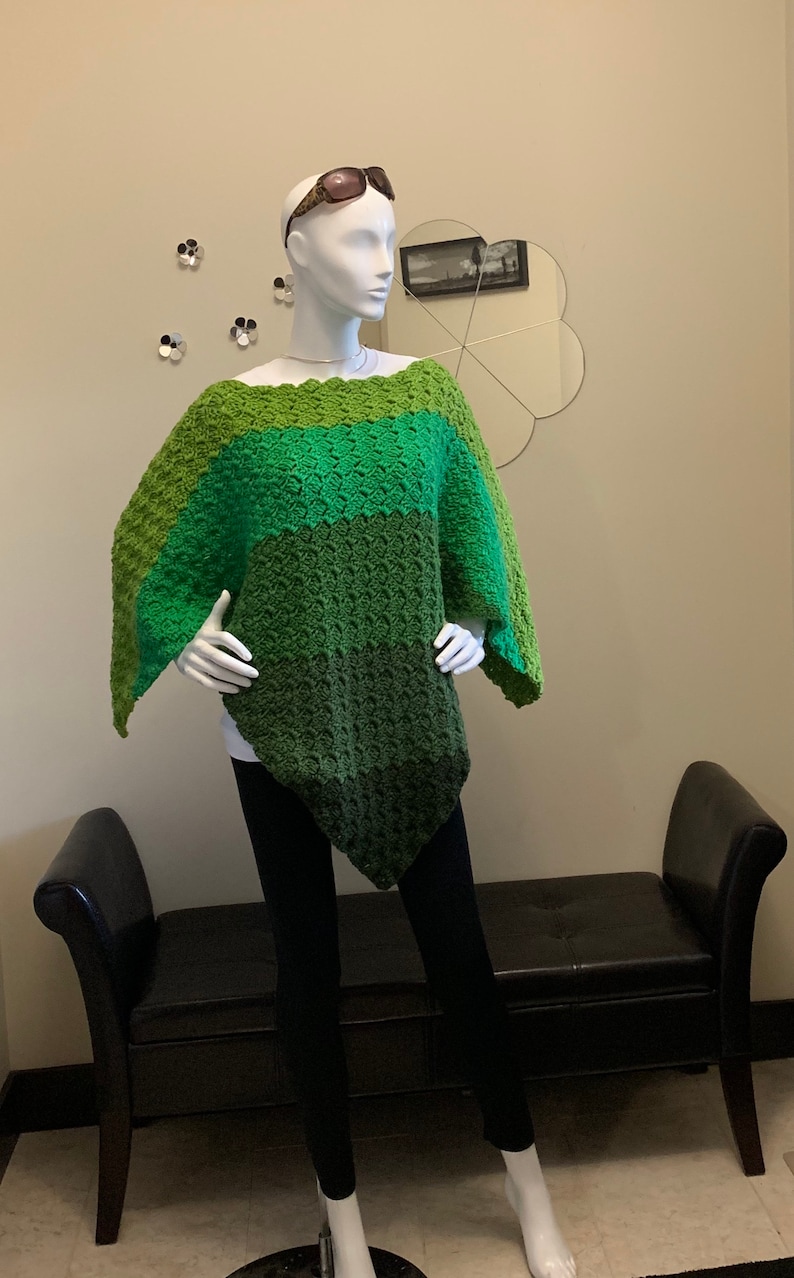 Crochet C2C Gradient Poncho