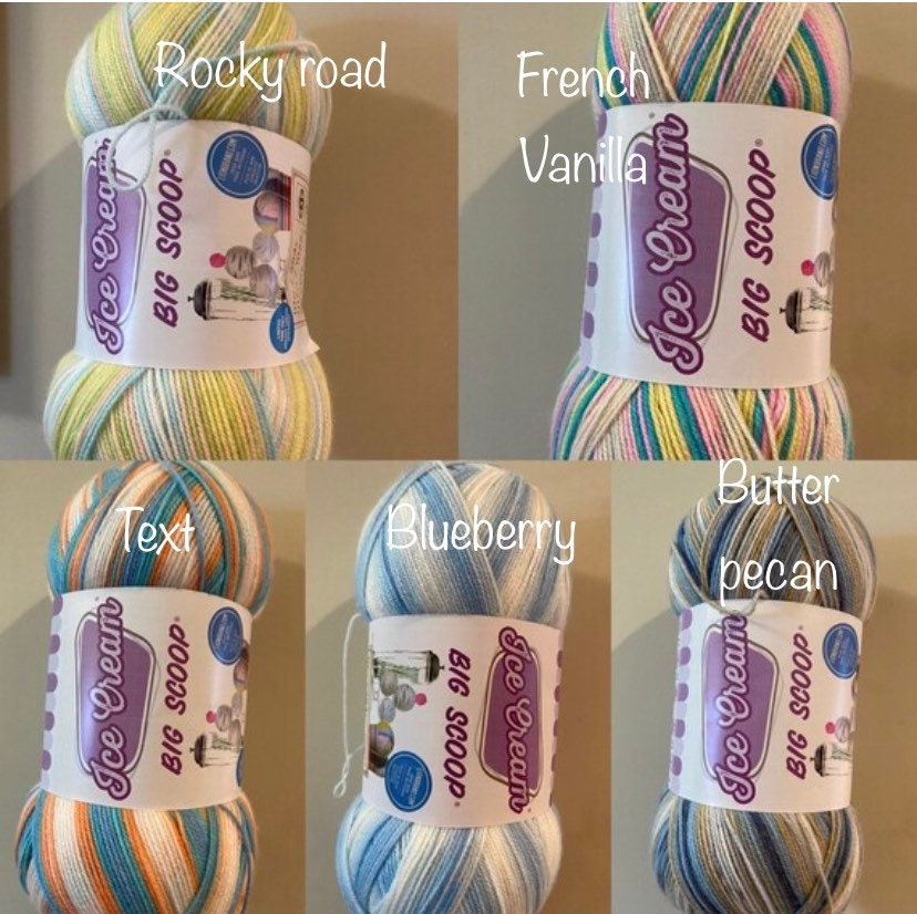 Lion Brand Ice Cream Big Scoop baby yarn, Tutti Frutti, 1 large skein (1117  yds)