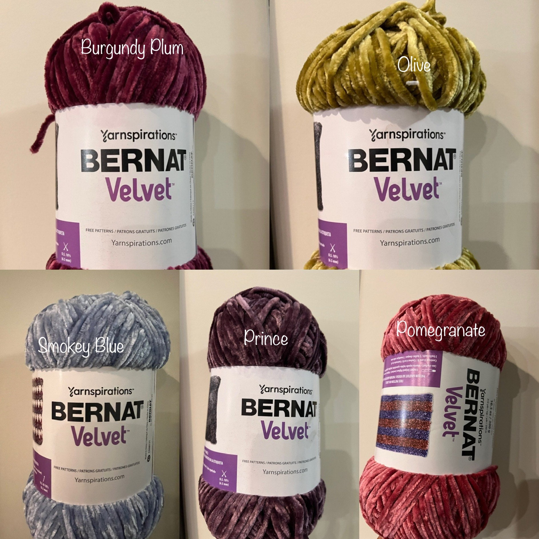 Bernat Velvet Taupe Coffee Yarn - 2 Pack of 300g/10.5oz - Polyester - 5  Bulky - Knitting/Crochet