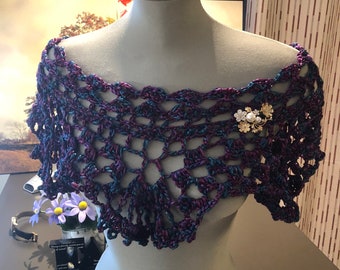 Crochet  Shimmering Shawlette