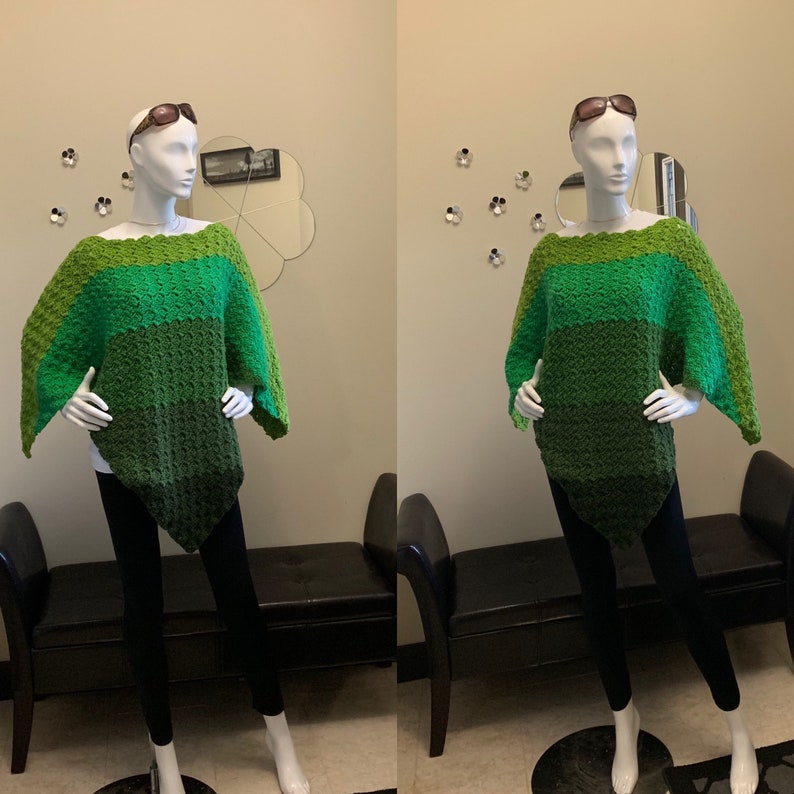 Crochet C2C Gradient Poncho