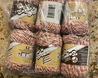 6 pack Lily  Sugar 'N Cream Yarn (Small Ball)