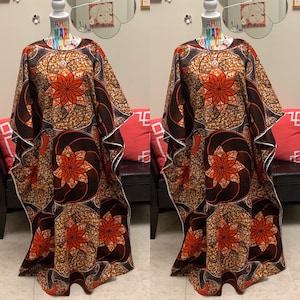 Display only : Flower Traditional Freestyle Boubou (Display only)  Please select other fabric using link in description